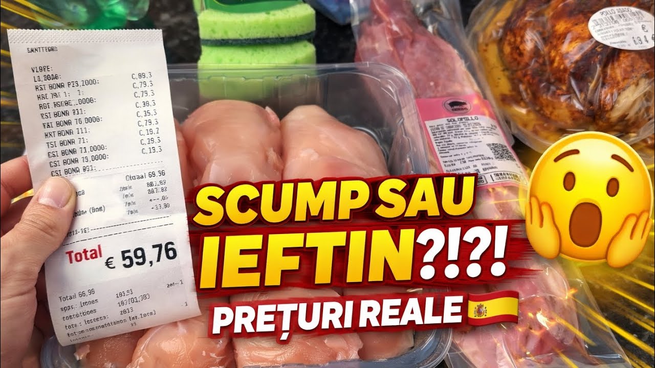 ȘOC! Prețuri la supermarket în Spania | Cat cheltui pe mâncare?!?!