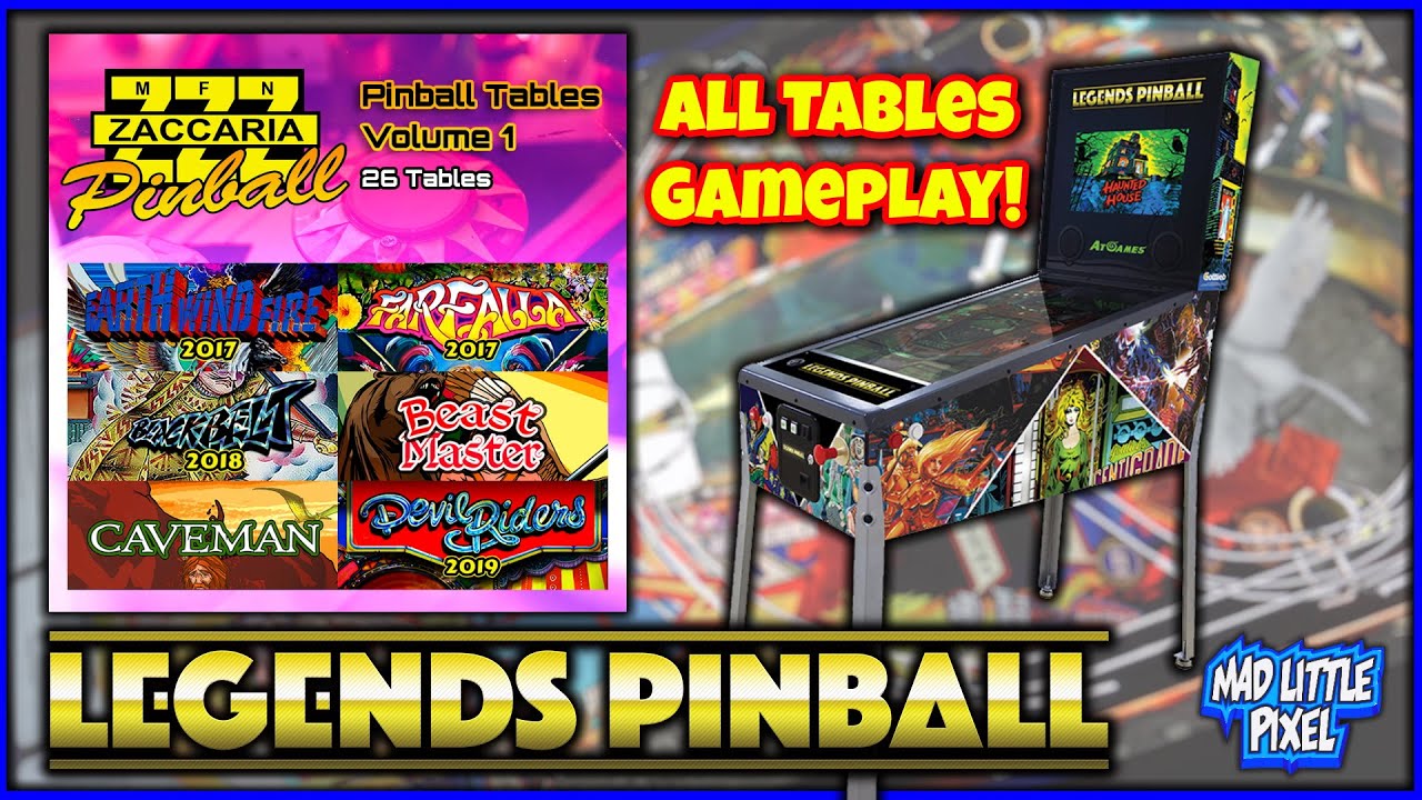 Zaccaria Volume 1 AtGames Legends Pinball All 26 Tables Gameplay With Closeups Shown!