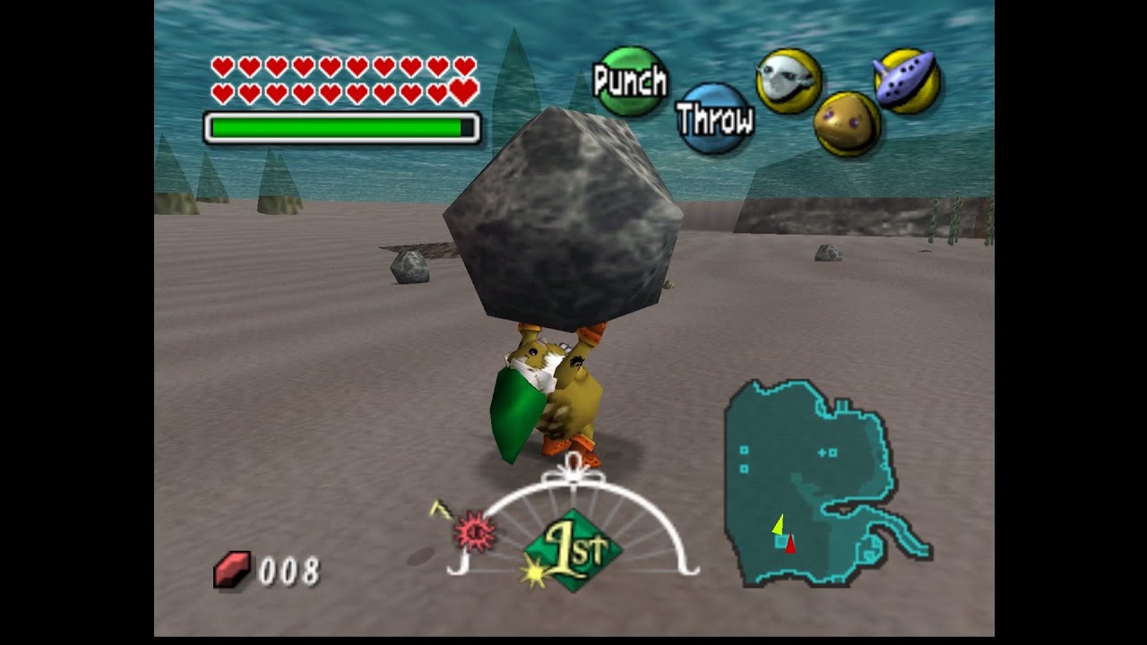 Zelda Majoras Mask: Goron Link has Silver Gauntlets | Unused Content