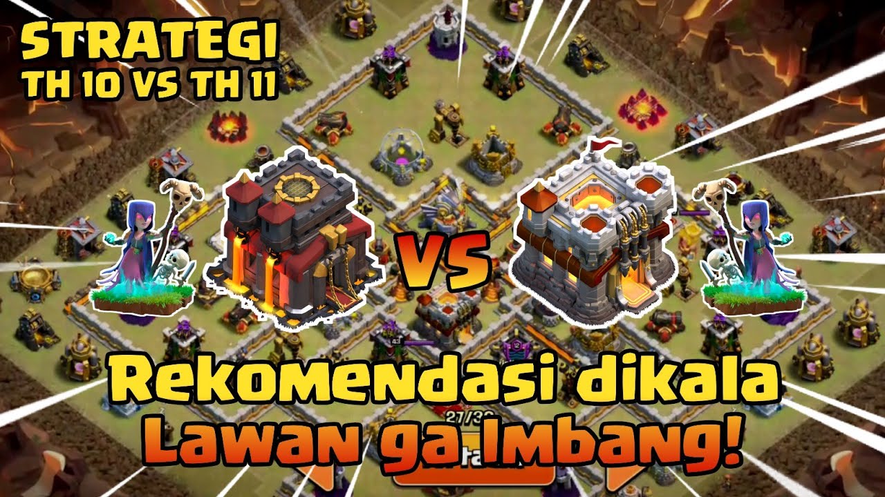 TH 10 VS TH 11 Witch Zap Quake - Strategi TH 10 | COC Indonesia