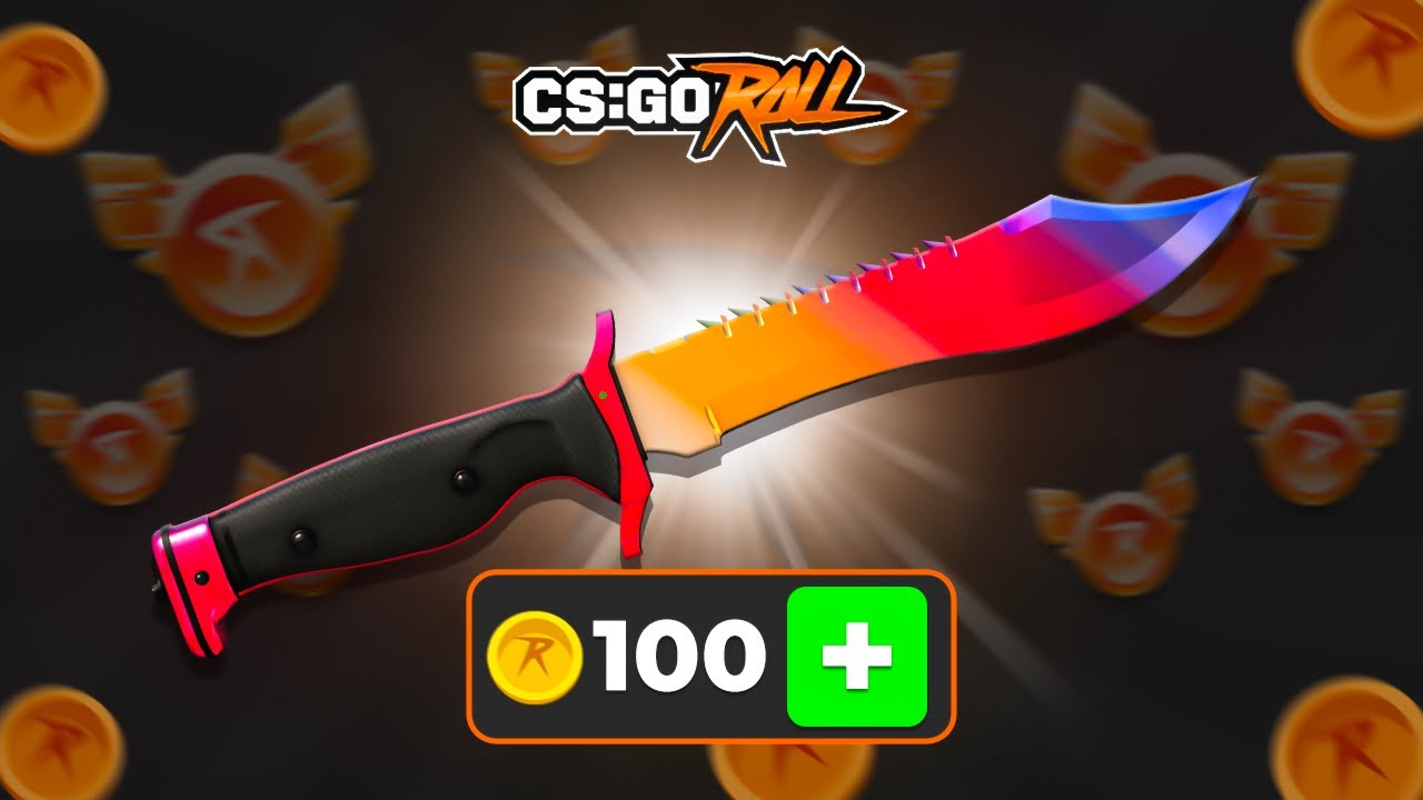 100 COINS TO A BOWIE FADE ON CSGOROLL!