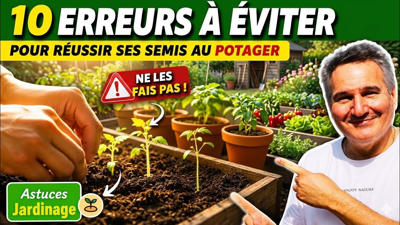 POTAGER : les 10 ERREURS À ÉVITER pour réussir ses SEMIS ! 