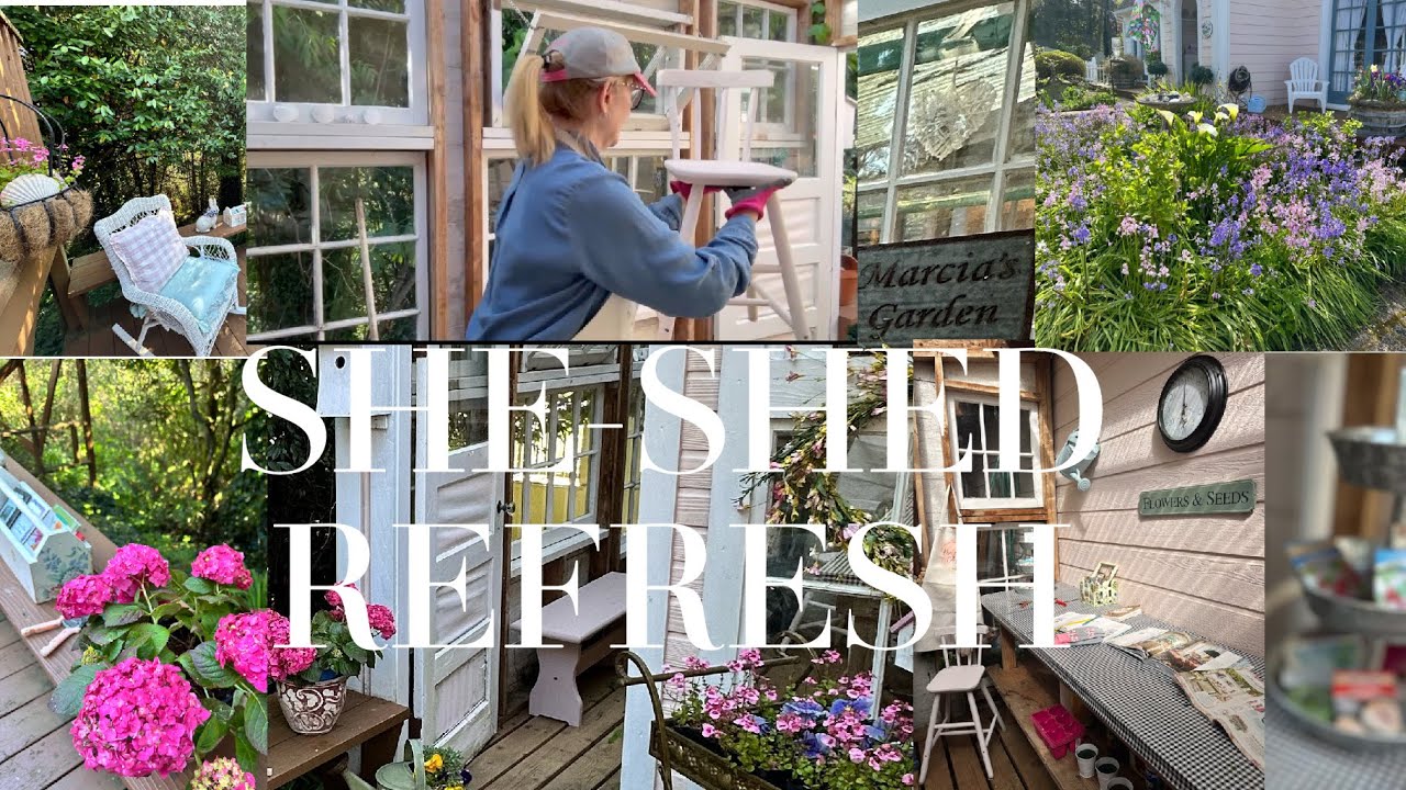 SPRING SHED REFRESH | SHE-SHED | GARDEN  INSPIRATION | 🌸