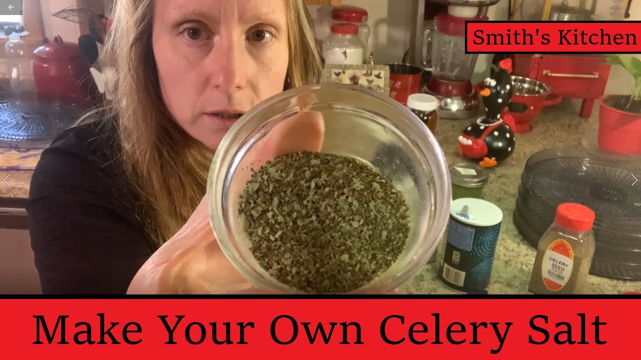 How to make celery salt. - Use up your celery tops!