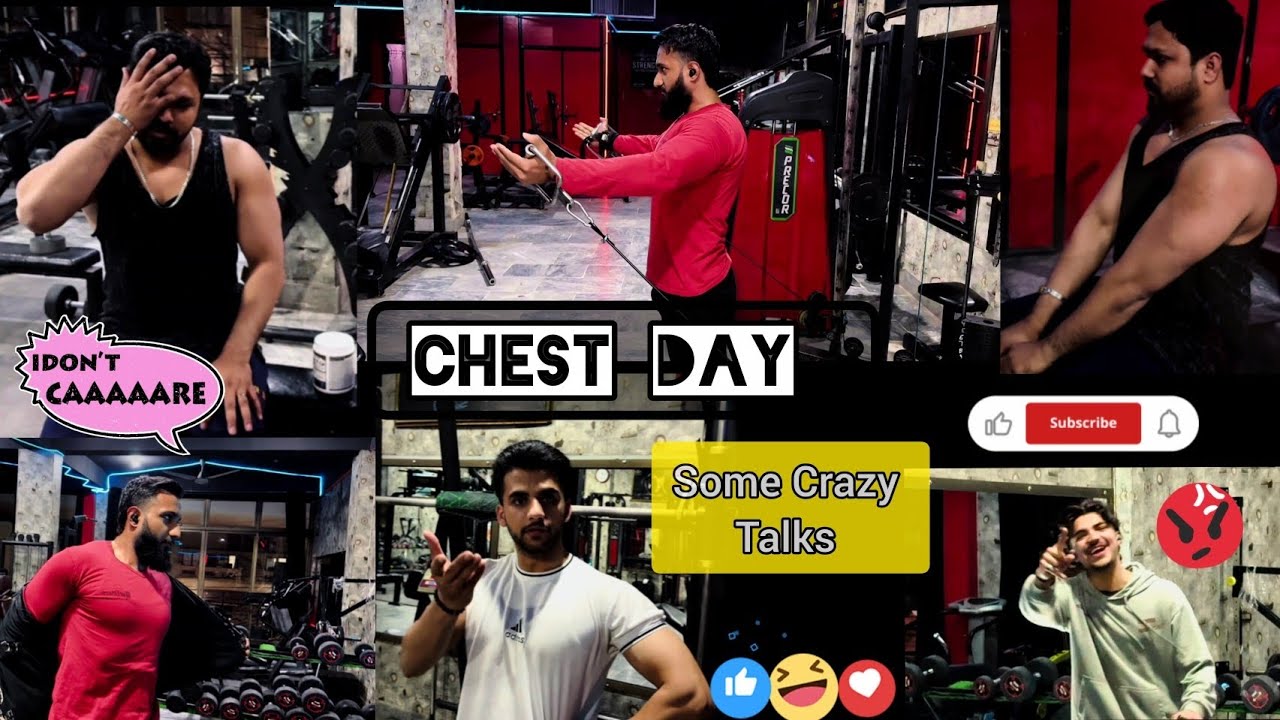 Chest Day vlog with some crazy talk😂😅💪#foryou #motivation #funny 