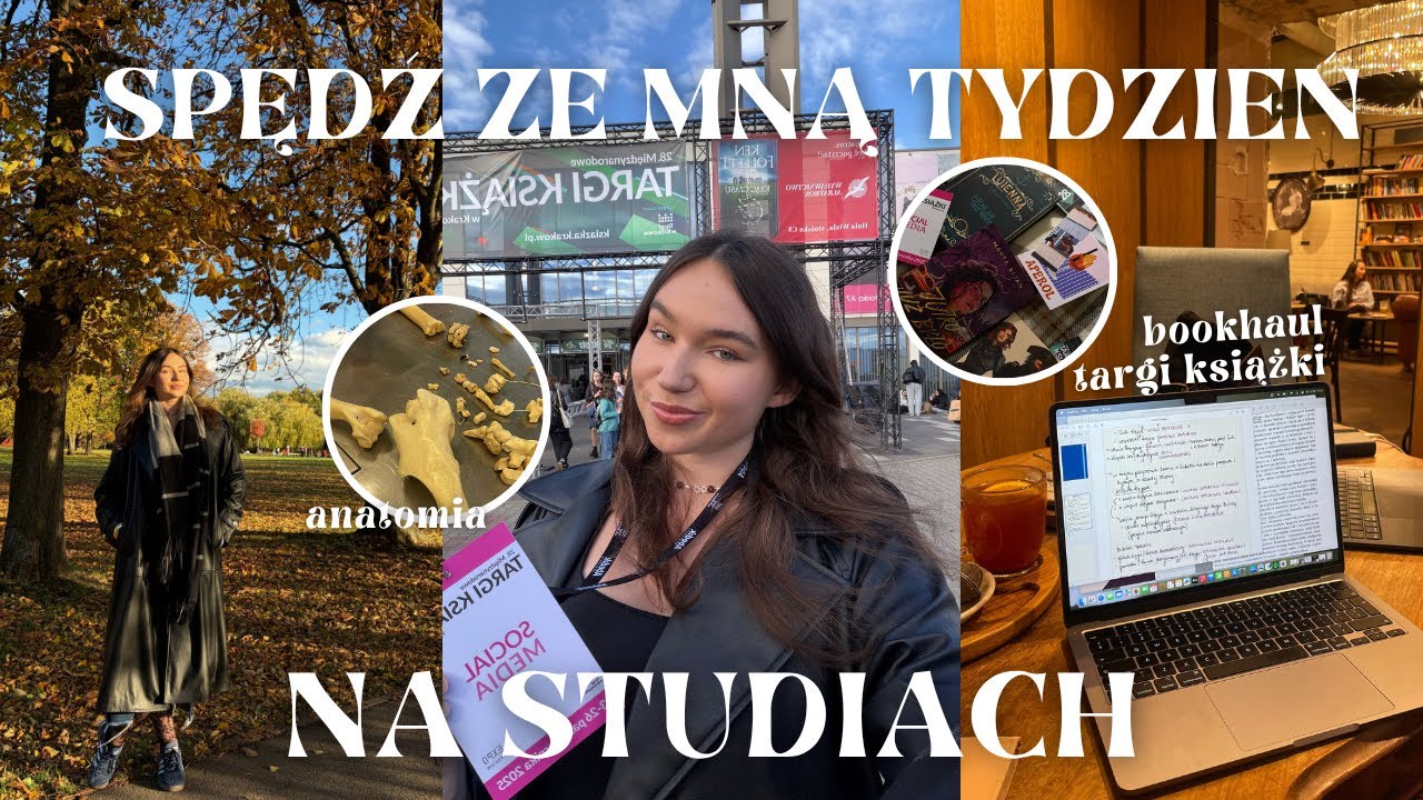 SPĘDŹ ZE MNĄ TYDZIEŃ NA STUDIACH 🩺✨🍁  | weekly vlog z weterynarii i bookhaul