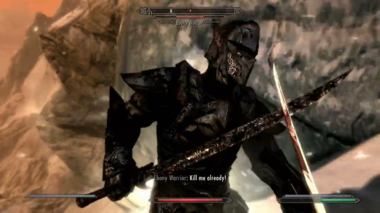 Ebony Warrior Attack first😁#skyrim #skyrimspecialedition #skyrimanniversaryedition