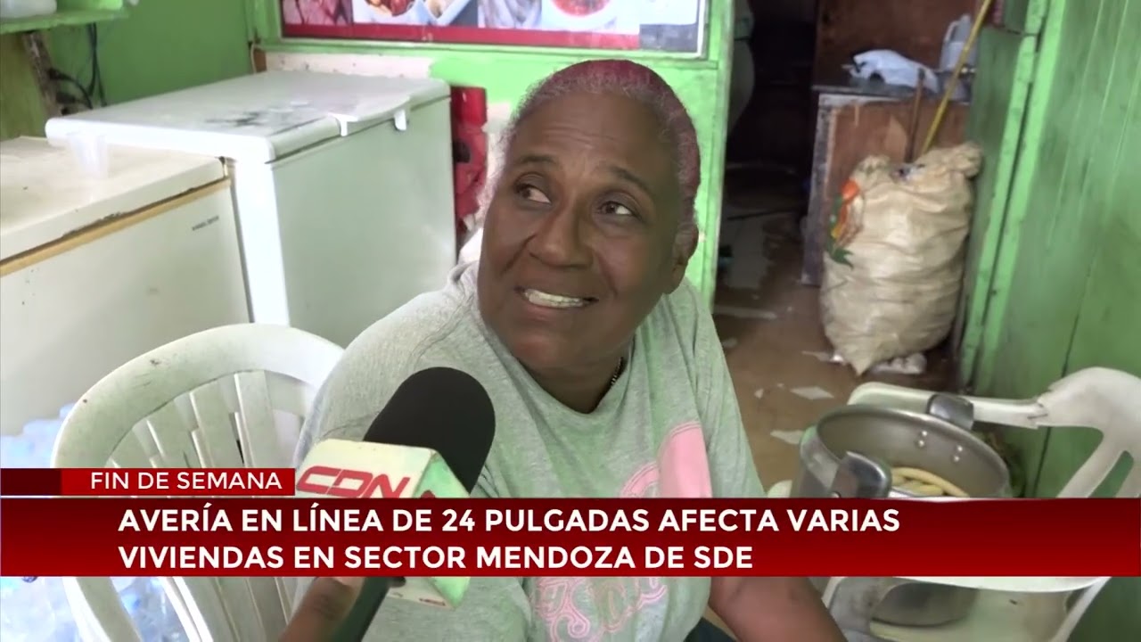 Avería en línea de 24 pulgadas afecta varias viviendas en sector Mendoza de SDE