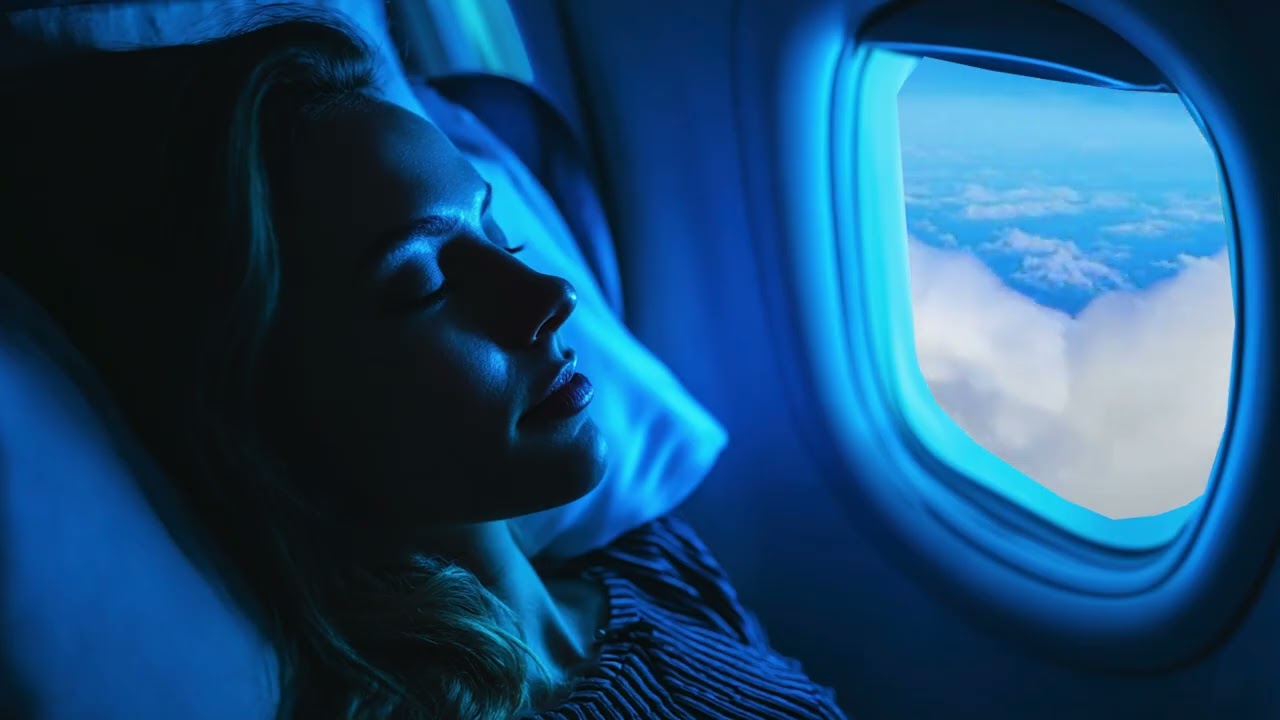 Overnight Night Flight ✈️ Soft Airplane White Noise for Deep Sleep & Calm