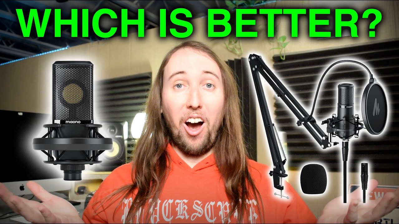 MAONO AU-PM500T vs AU-PM320S XLR Condenser Microphone Comparison and Review 2022!