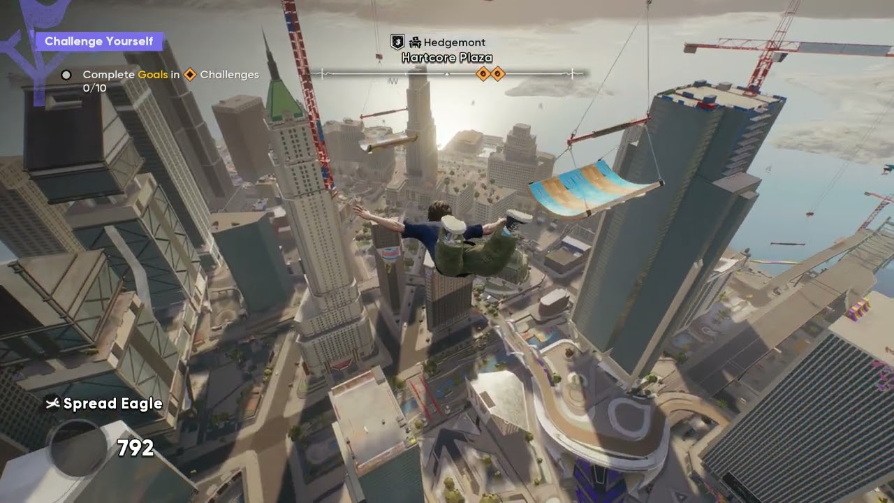jumping from the highest point you can stand on in skate