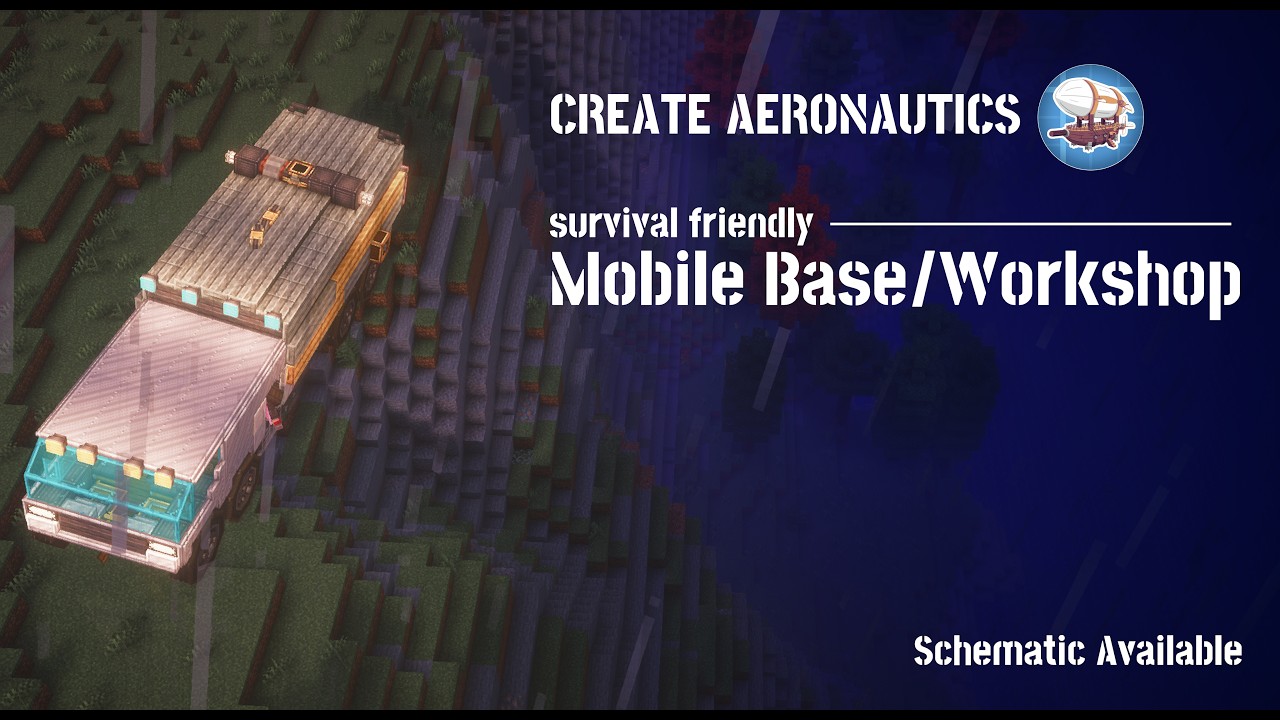 Create Aeronautics | Survival Friendly Mobile Base/Workshop that works in all terrain