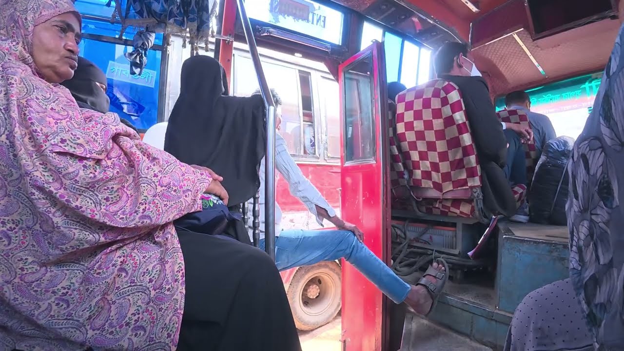 Chaotic Overloaded Bus Journey in Heavy Traffic | Real Public Transport Reality