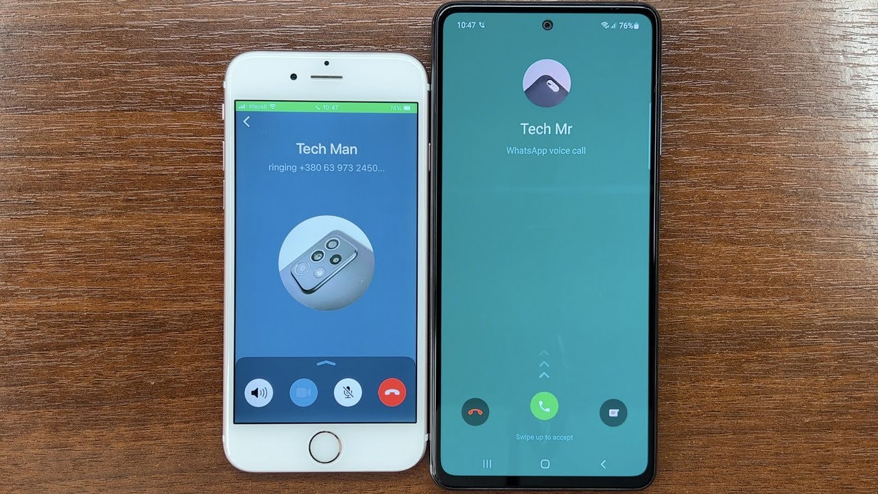 Apple iPhone 6S vs Samsung A52 WhatsApp & Signal Incoming & Outgoing Calls (iOS 15 vs Android 12)