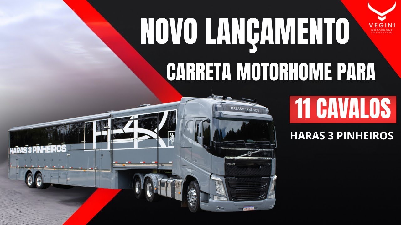 CARRETA MOTORHOME PARA 11 CAVALOS| HARAS 3 PINHEIROS 