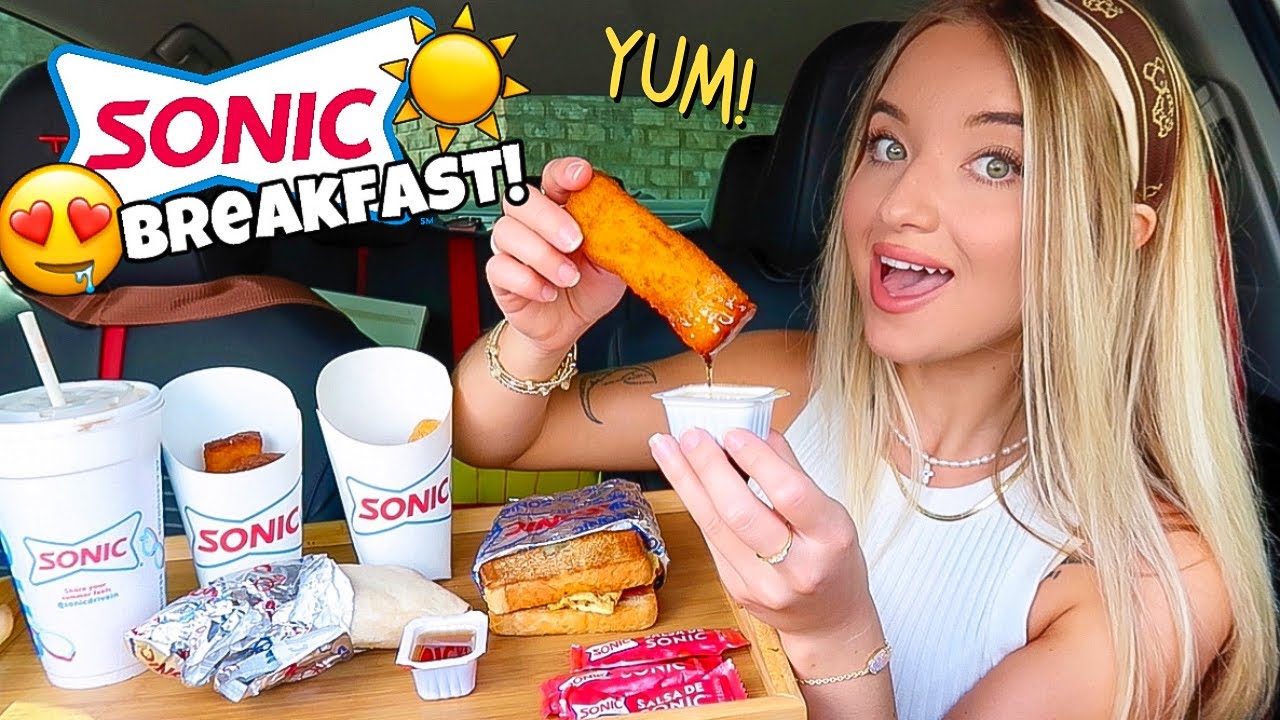 Trying SONIC'S BREAKFAST For The FIRST TIME Mukbang!