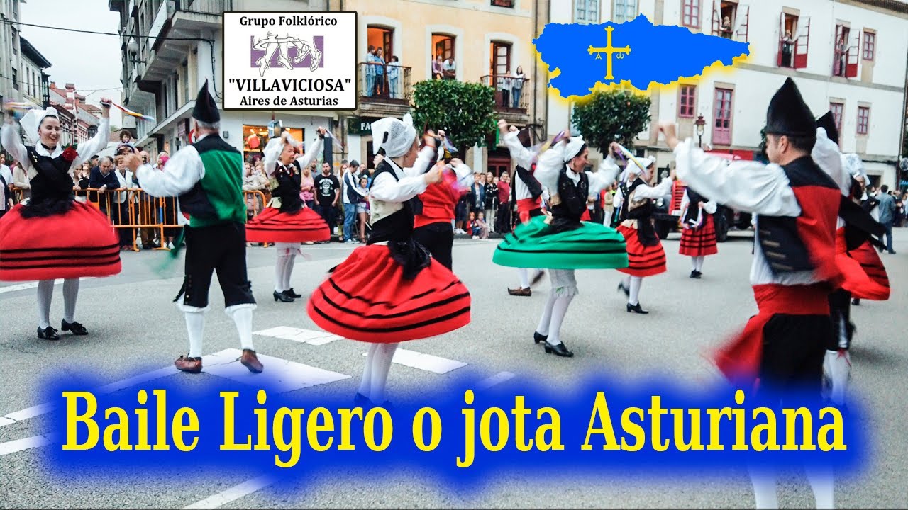 Grupo FOLKLORICO VILLAVICIOSA AIRES DE ASTURIAS - Baile ligero o jota Asturiana