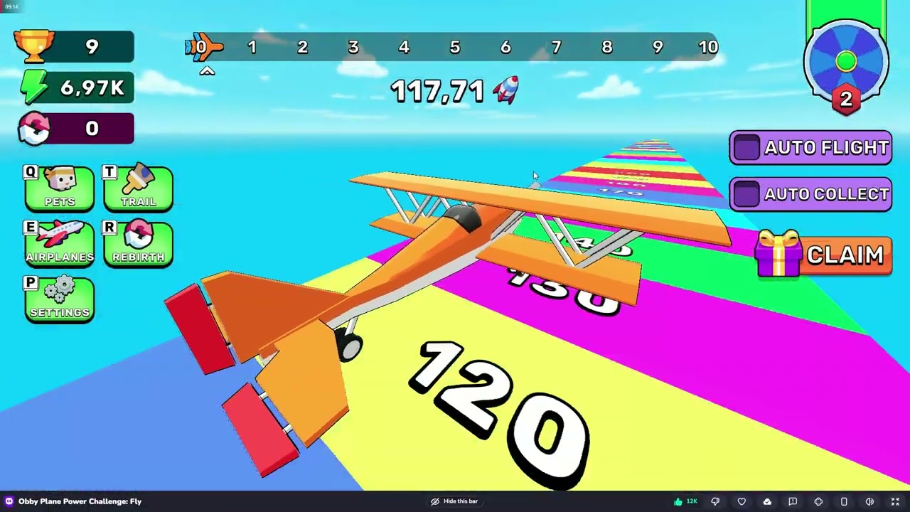 Obby Plane Power Challenge: Fly no Crazy Games | Voe Cada Vez Mais Longe e Desbloqueie Aviões!