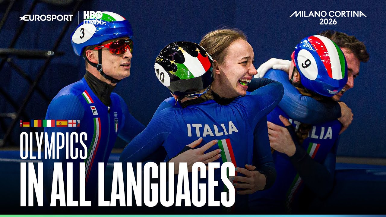 🌍 ITALIA D'ORO nello short track in tutte le lingue del mondo 🇮🇹🇩🇪🇫🇷🇪🇸  | #MilanoCortina2026