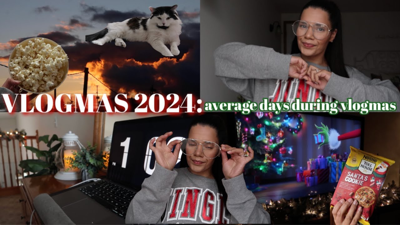 VLOGMAS 2024 | a few average days in my life during vlogmas, editing set up + favorite snacks
