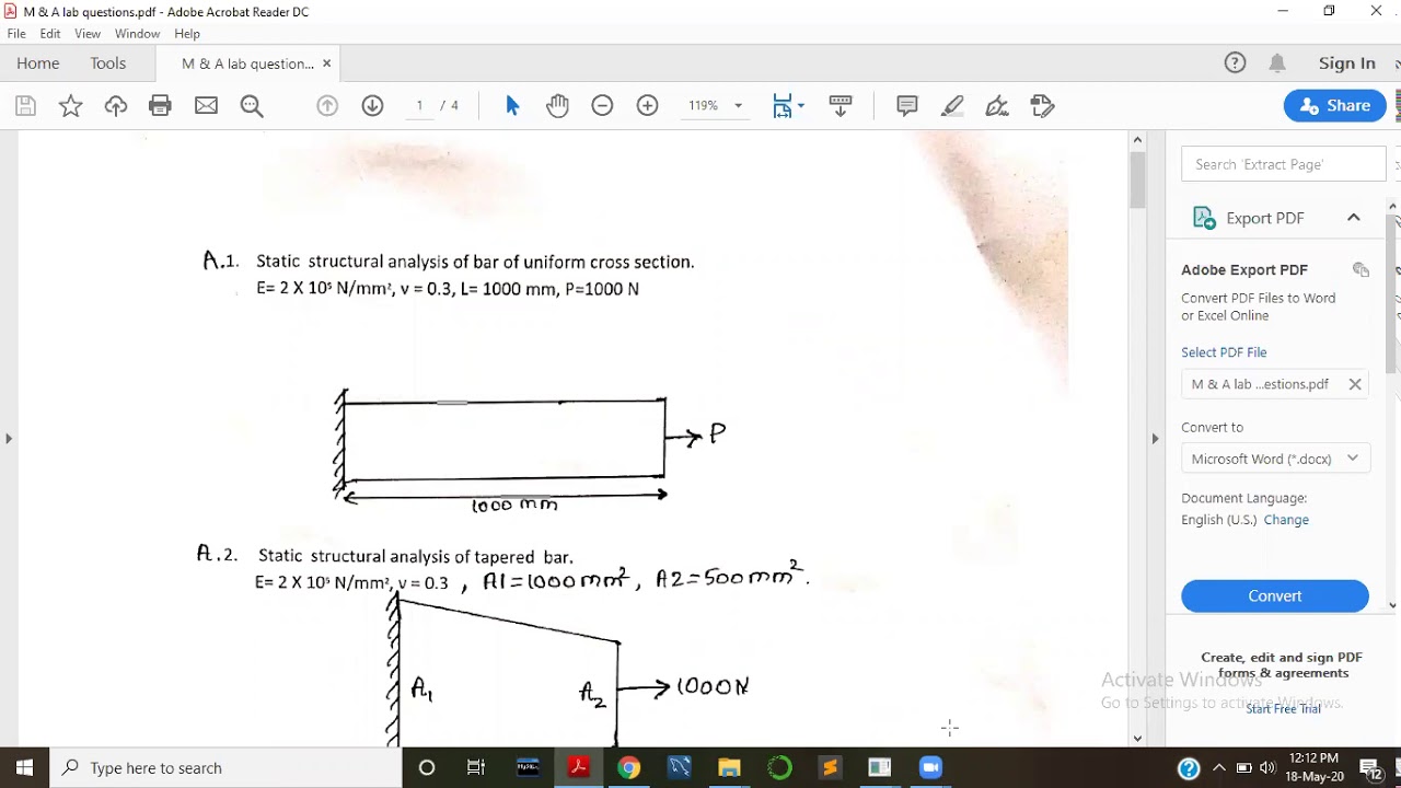 Problem 1 solved using  ANSYS