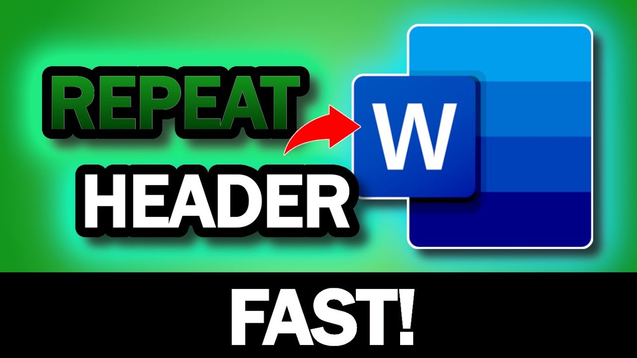 How to Repeat Table Headers in Word FAST!