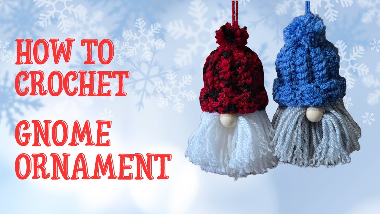 Урок по вязанию крючком украшения в виде гнома 💕 Бесплатная выкройка в формате PDF