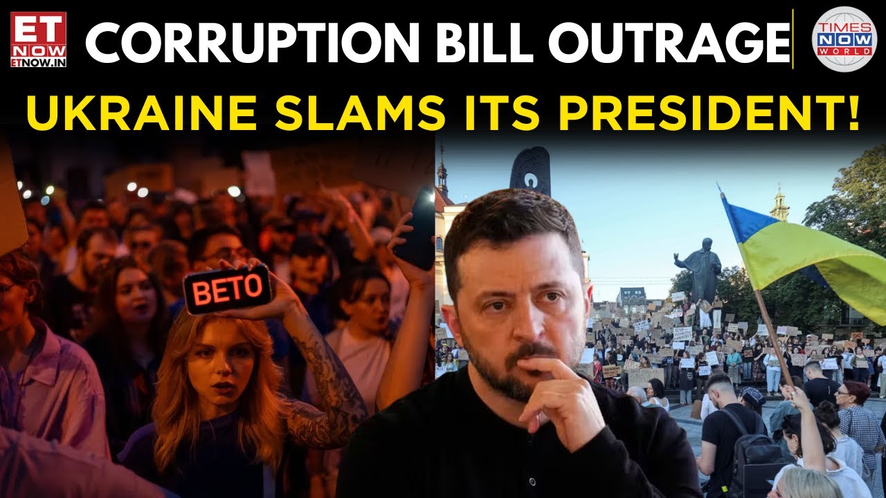 Mass Protests In Lviv: Zelenskyy Under Fire For Anti-Graft Rollback | Watch | World News | ET Now