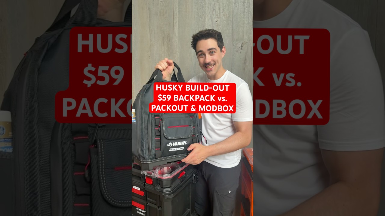 NEW HUSKY BUILDOUT Backpack BEATS Milwaukee Packout? #milwaukeepackout #kleintools #toolstorage