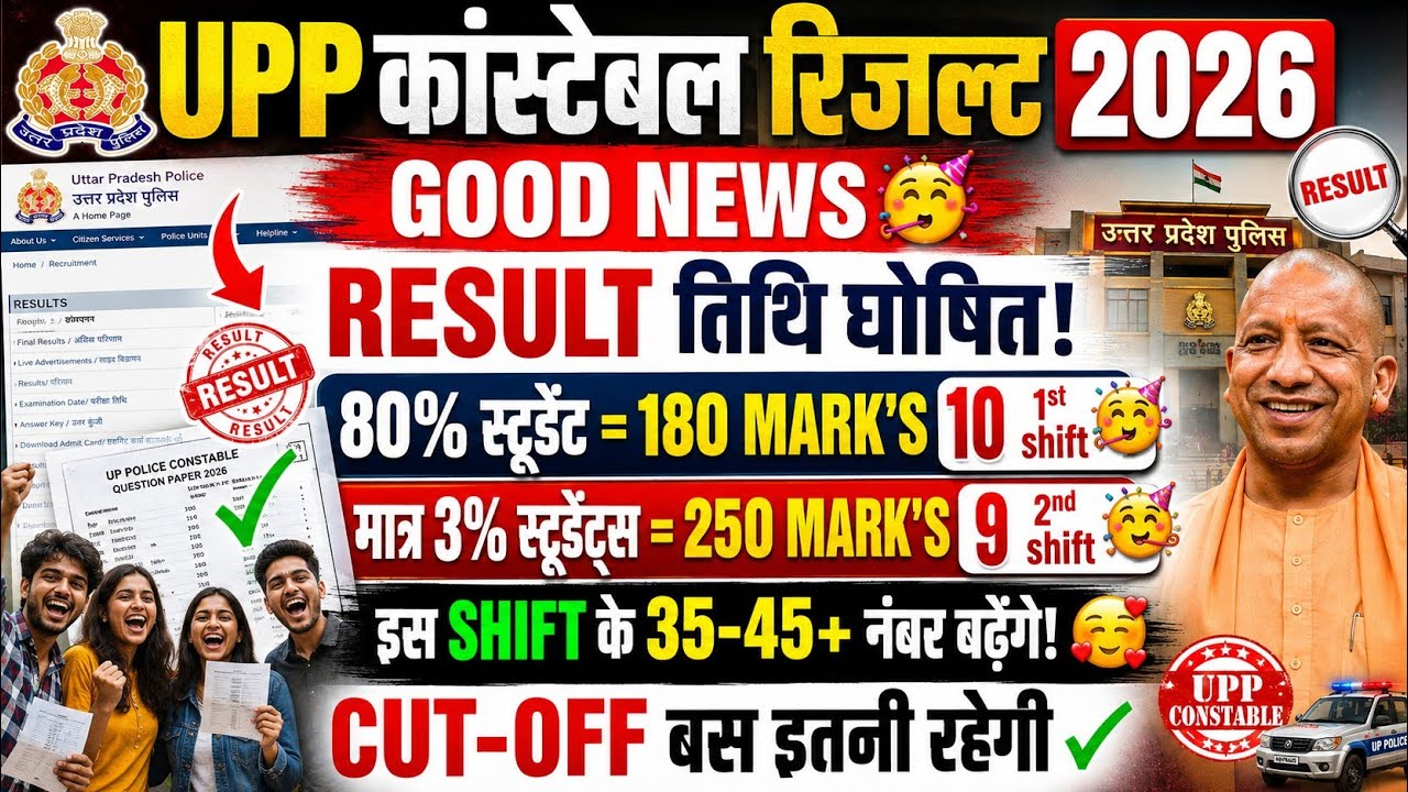 UP Police Expected Cut Off 2026🔥| UP Police Constable Cut Off 2026🔥| UP Police Result 2026