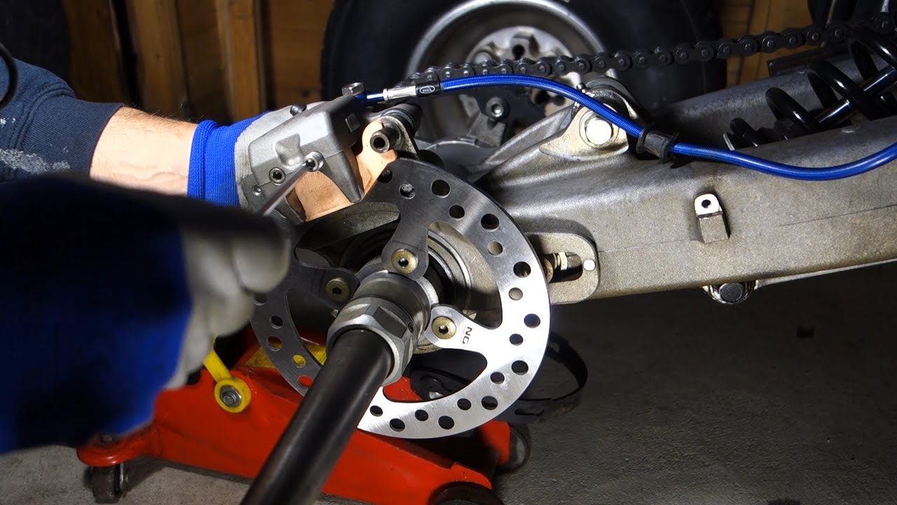 YAMAHA YFM 700 Raptor rear brake Rotor and pads replacement
