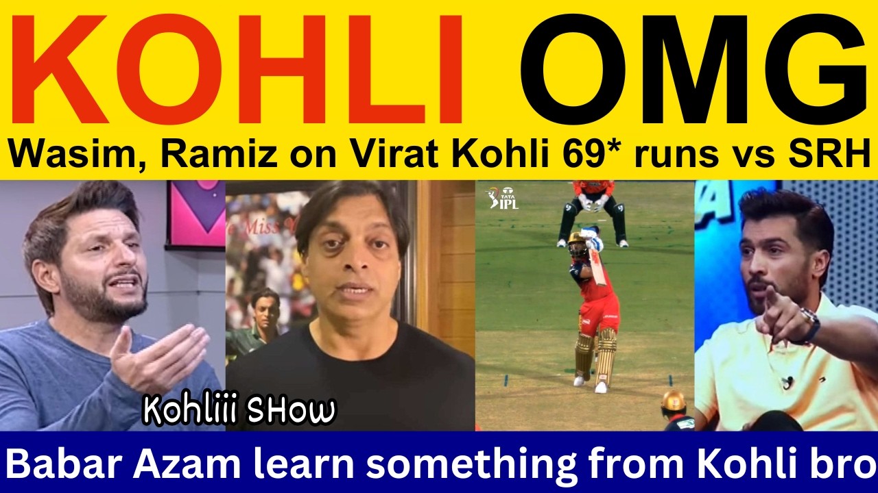 Shahid Afridi shocked on Virat Kohli 69* runs today vs SRH | Ramiz Speaks, Shoaib Akhtar on IPL 2026