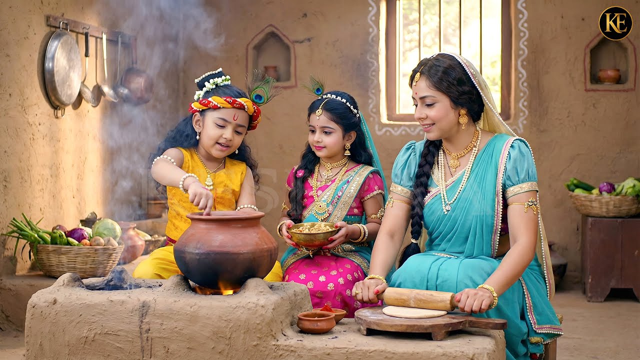 जब कान्हा ने खुद चूल्हे पर चढ़ाया मटका || यशोमती मईया के नंदलाला || Shree Krishan leela ||