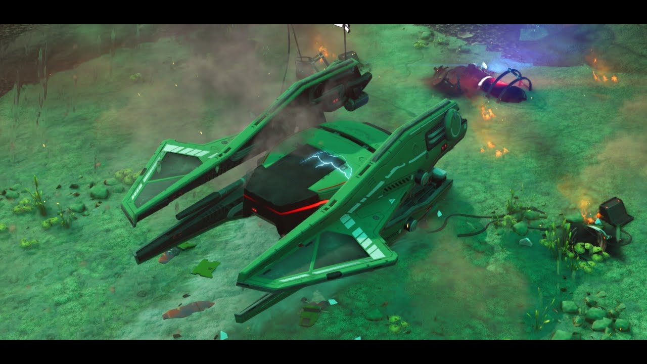 No Man's Sky Sentinel: Hunter Green Flared TIE Fighter!