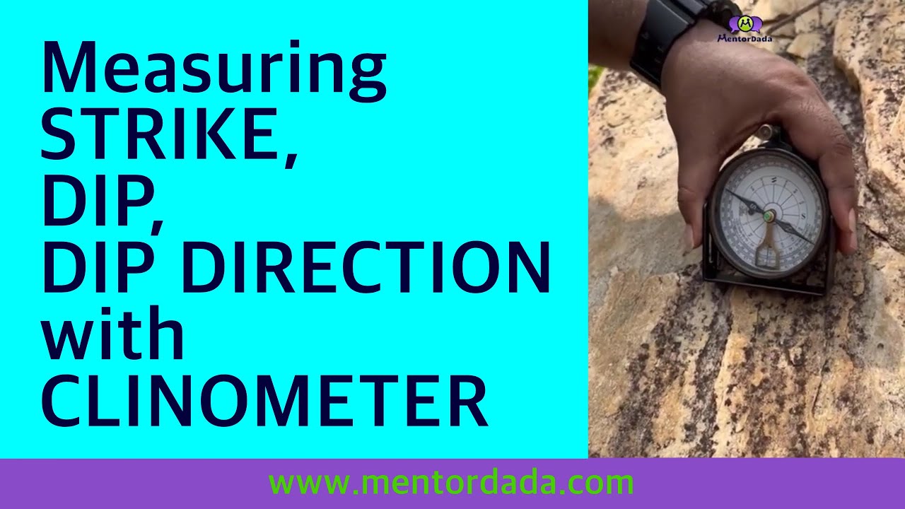 Measuring Strike ,Dip Direction, Dip Amount With Clinometer Compass | Geology | Geography