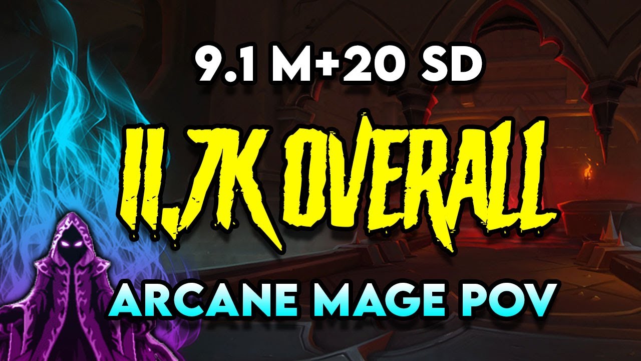 9.1 M+ 20 Sanguine Depths Arcane Mage DPS POV  SD Shadowlands Mythic Plus
