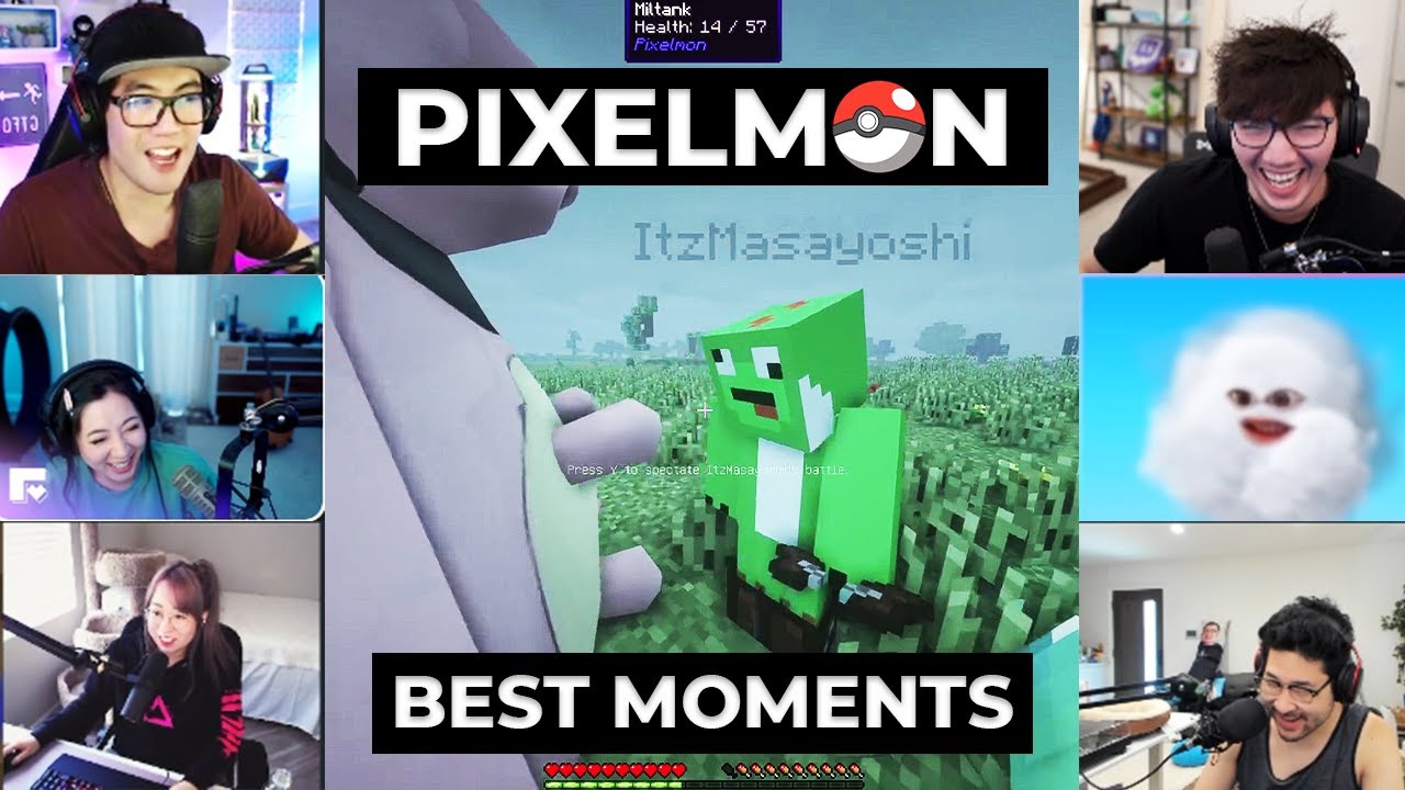 PIXELMON FUNNY MOMENTS | ft. HJUNE, STARSMITTEN, MASAYOSHI & MORE