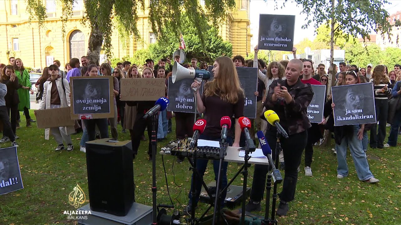 Protest studenata zagrebačke Akademije zbog vraćanja prijavljivanog profesora