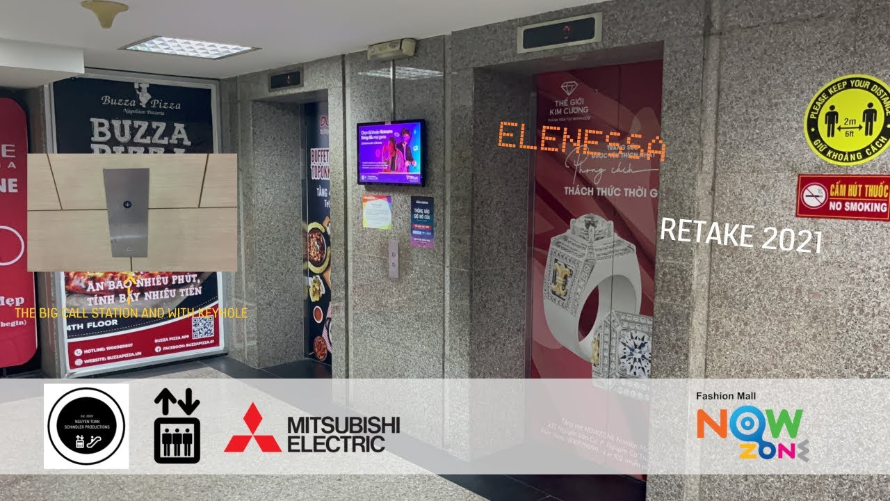 (Retake) Mitsubishi Elenessa MRL Traction And Service Elevator at Nowzone Fashion Mall, HCMC, VN