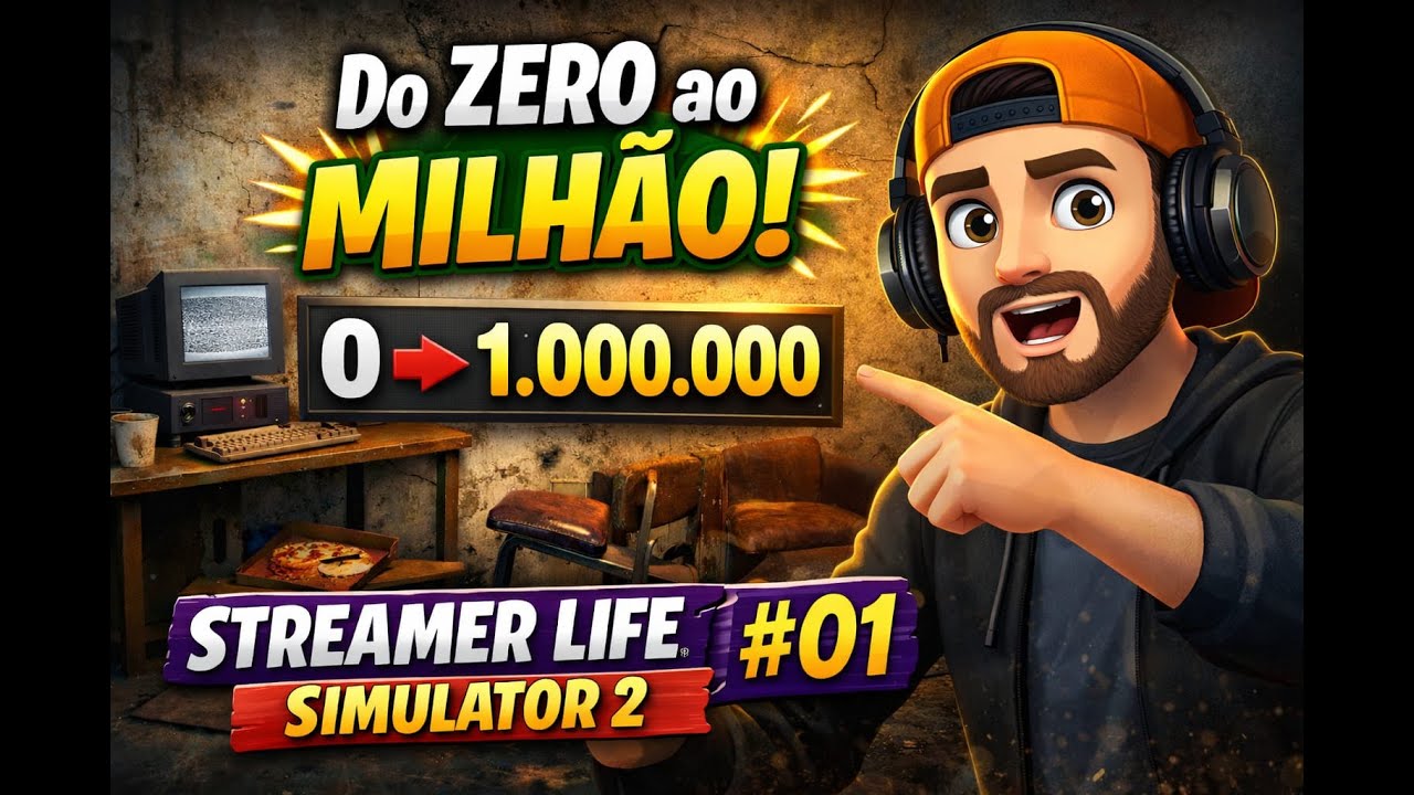 Do ZERO ao MILHÃO no Streamer Life Simulator 2 #01 | Nasci pobre e sem inscrito