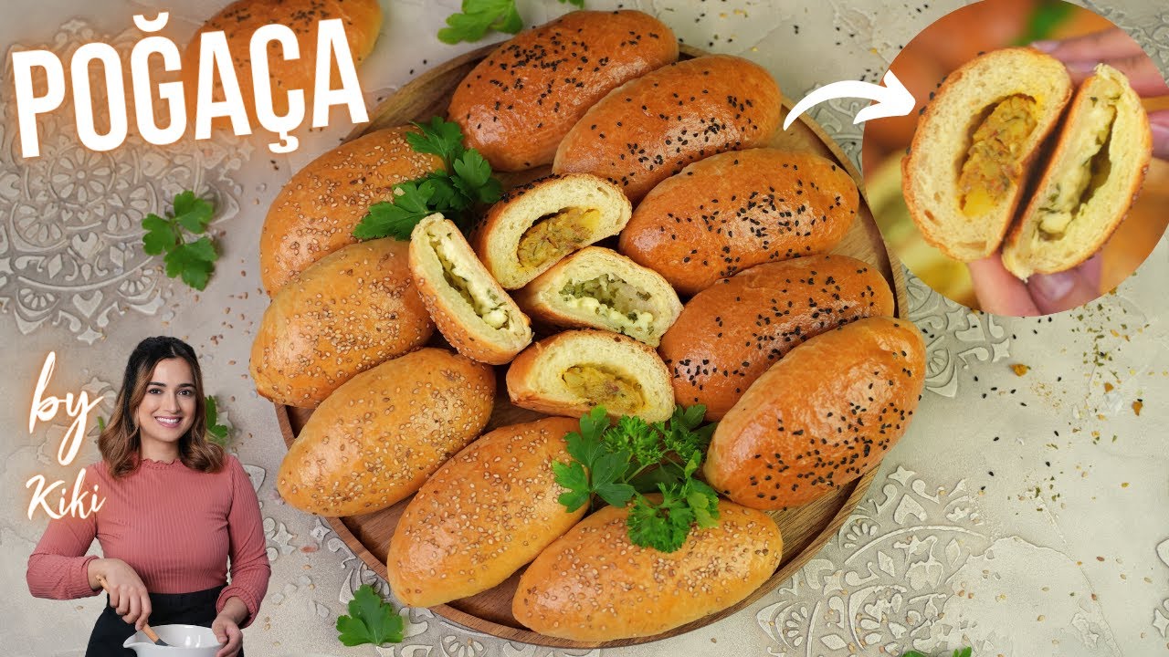 Weiche und fluffige türkische Teigtaschen - Pogaca Rezept ☁️ / Poğaça