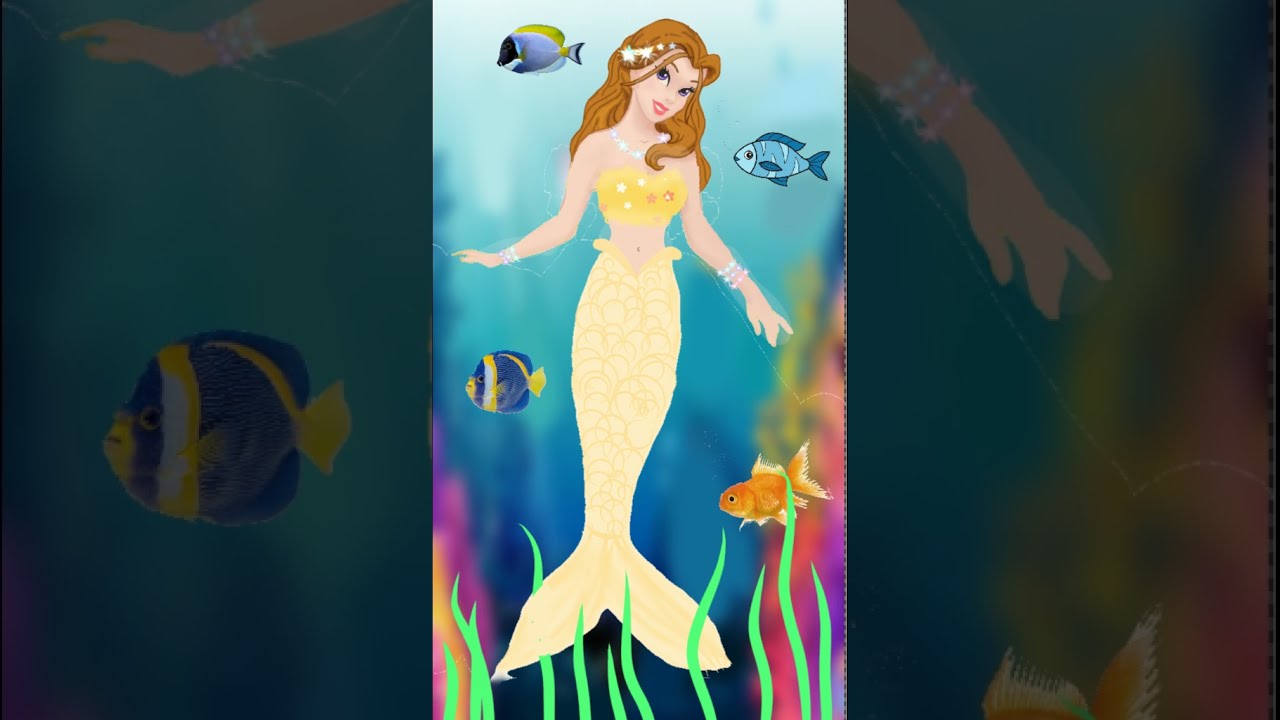 Disney Princess: Belle glow up as mermaid