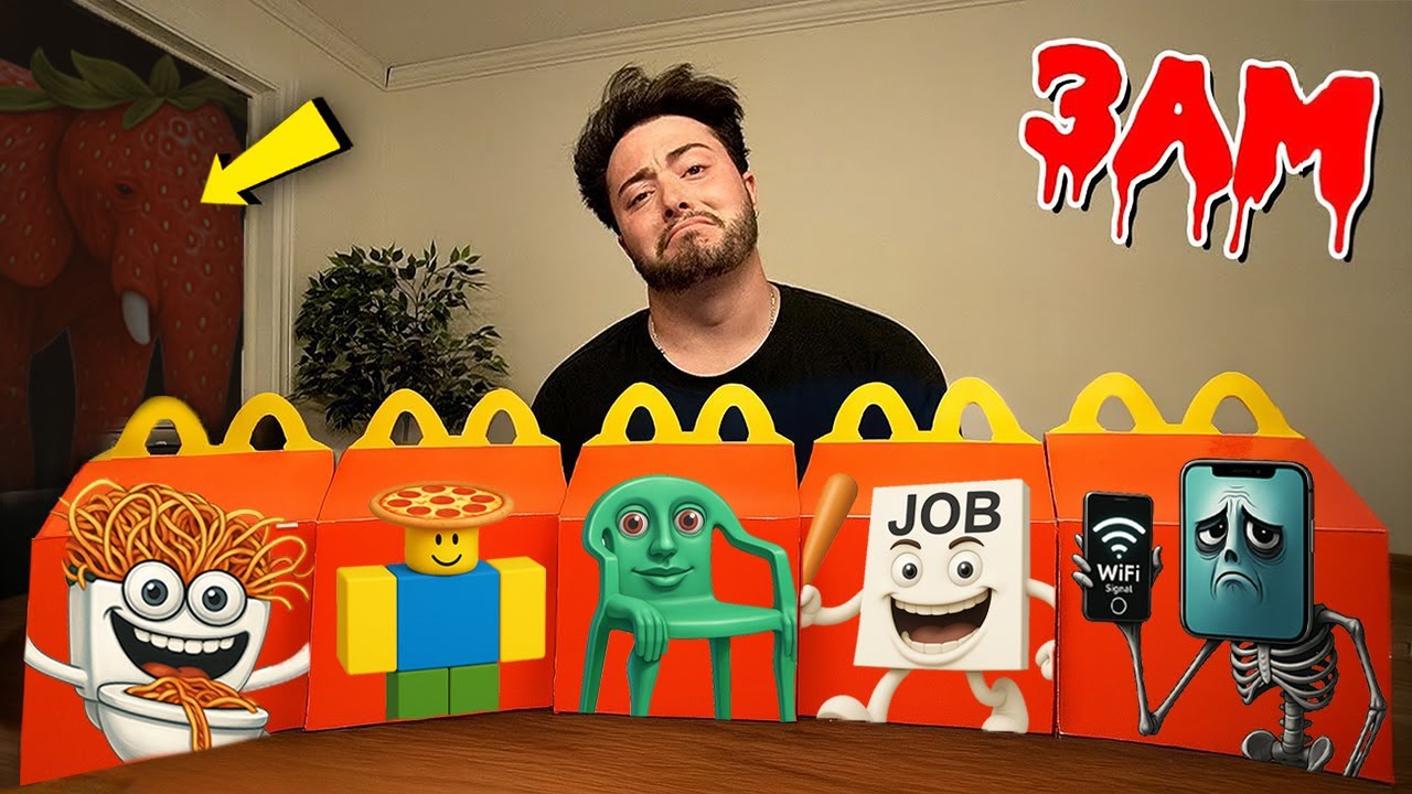DO NOT ORDER ALL STEAL A BRAINROT HAPPY MEALS AT 3 AM!!