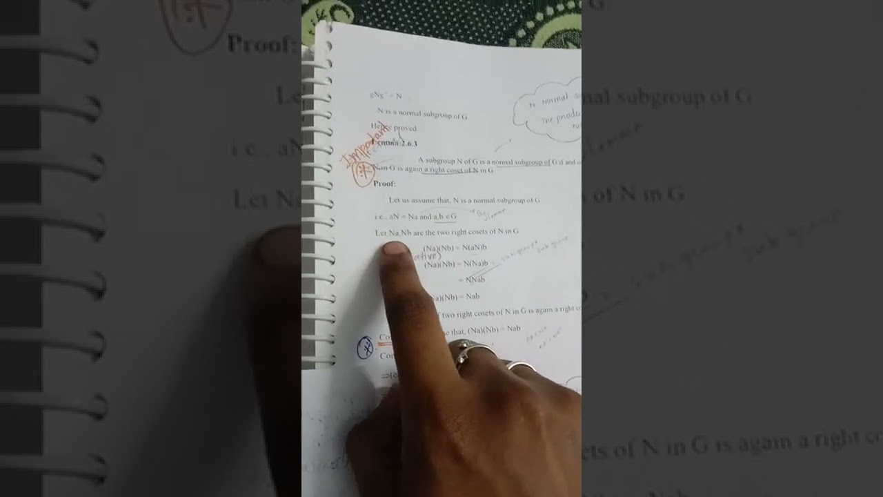Prove N is a normal subgroup if and only if the product of right coset is again a right coset