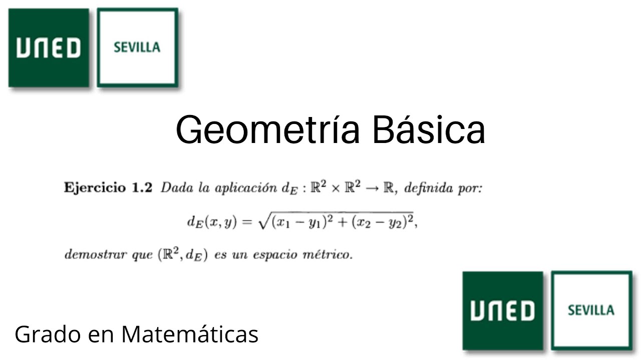 Estudiando la distancia euclídea en el plano real | Geometría Básica | UNED