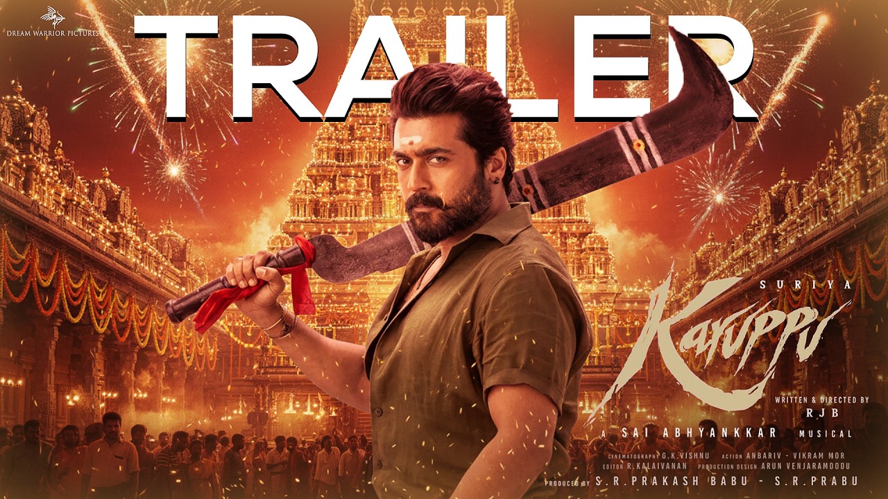 Karuppu -Trailer | Suriya | RJB | Trisha | SaiAbhyankkar | Dream Warrior Pictures