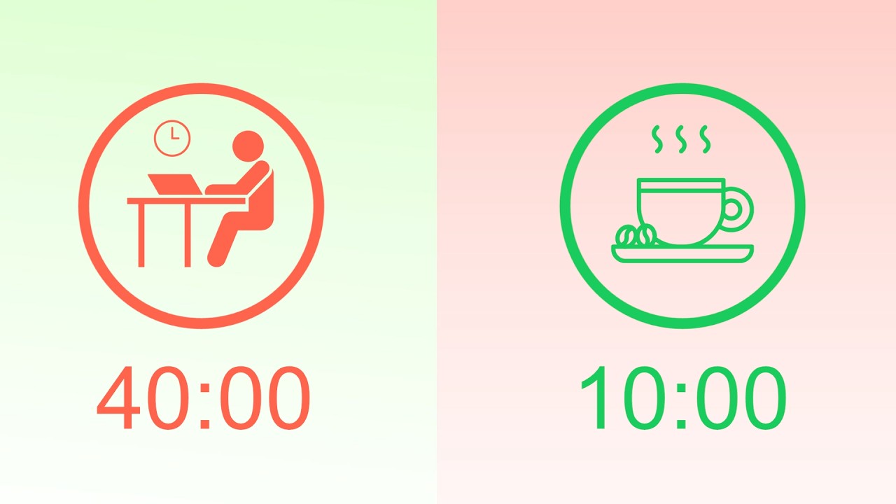 40/10 Pomodoro Timer ☕ Deep Focus Study Session + Relaxing Coffee Break | ADHD Friendly Productivity