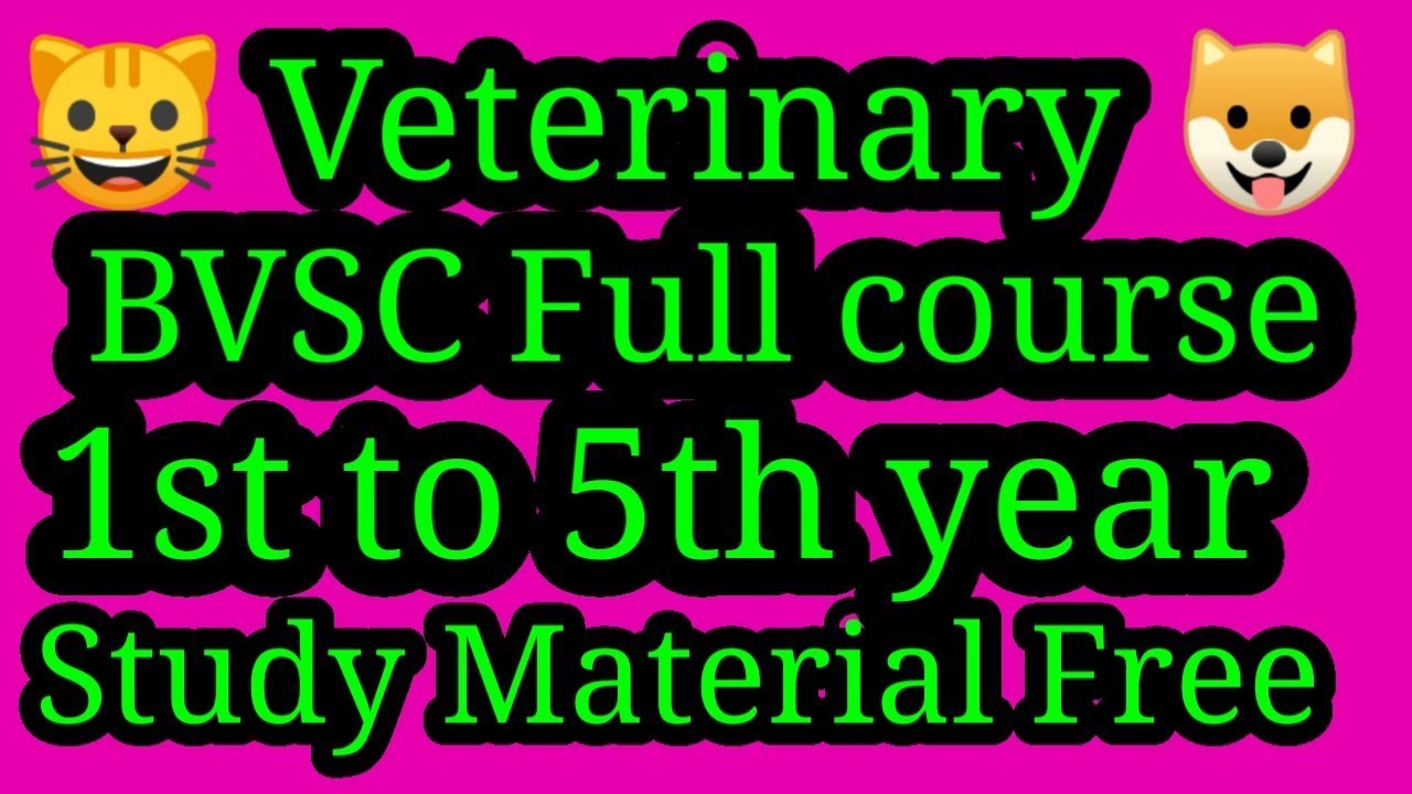 Must Watch Every Veterinary student Study Material online Free 1st year Free Books PDFs