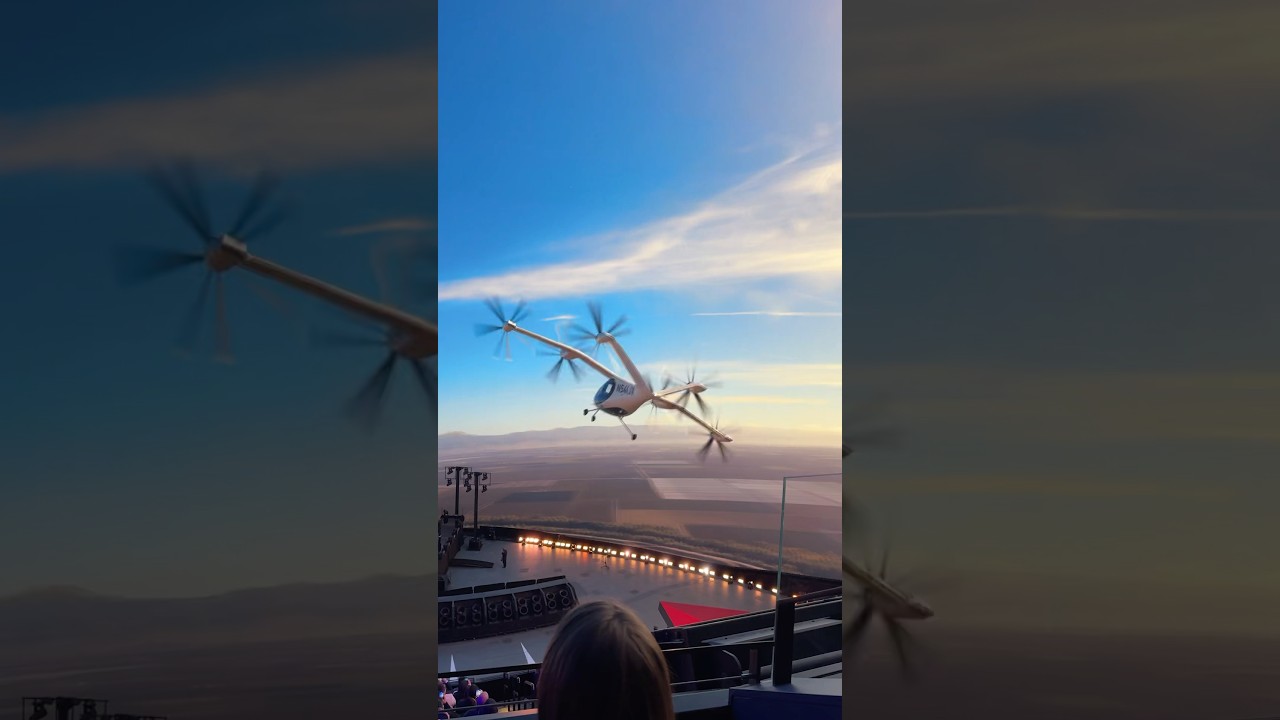 Delta airlines Air Taxi unveiled at the Key Note in Las Vegas - the Joby