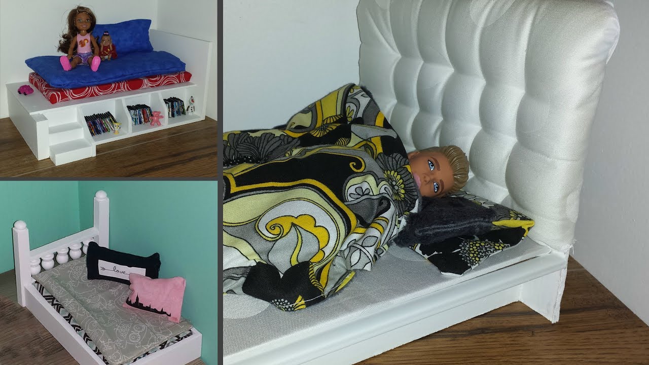 10 DIY Doll House Beds - Triple Bunk Bed, etc